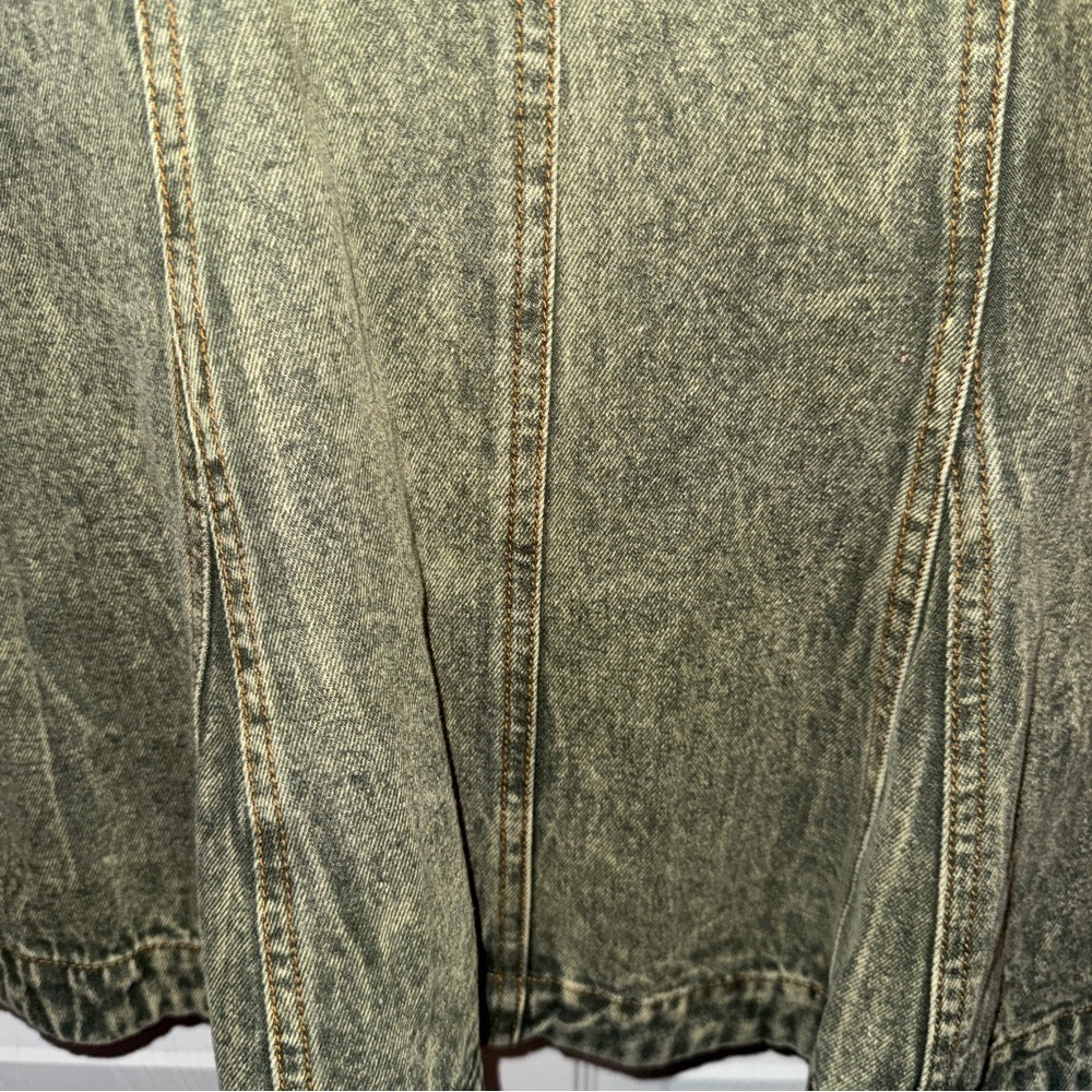 NanaMacs Washed Green Overall Dress NWT - Picture 4 of 12
